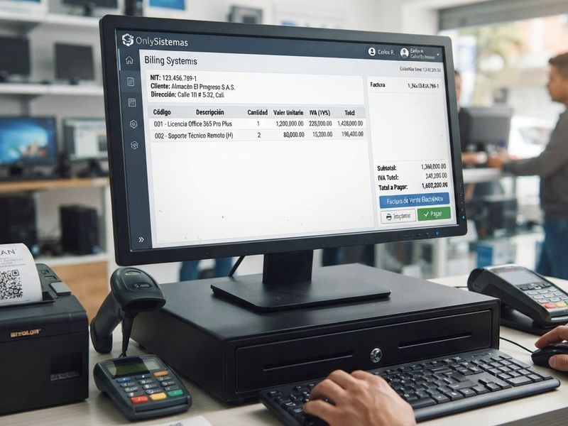 Sistema POS y facturación en un punto de venta